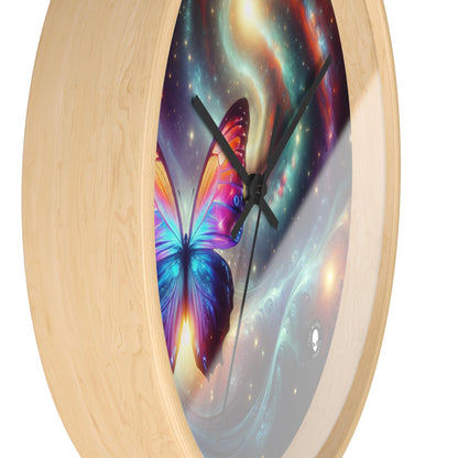 "Galactic Butterfly: A Cosmic Spectacle" - The Alien Wall Clock