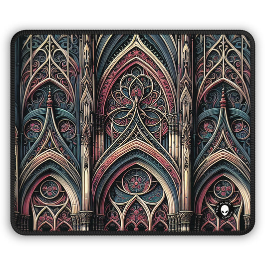 "Solace in Shadows: A Gothic Masterpiece of Eternal Darkness and Melancholic Beauty" - The Alien Gaming Mouse Pad Gothic Art