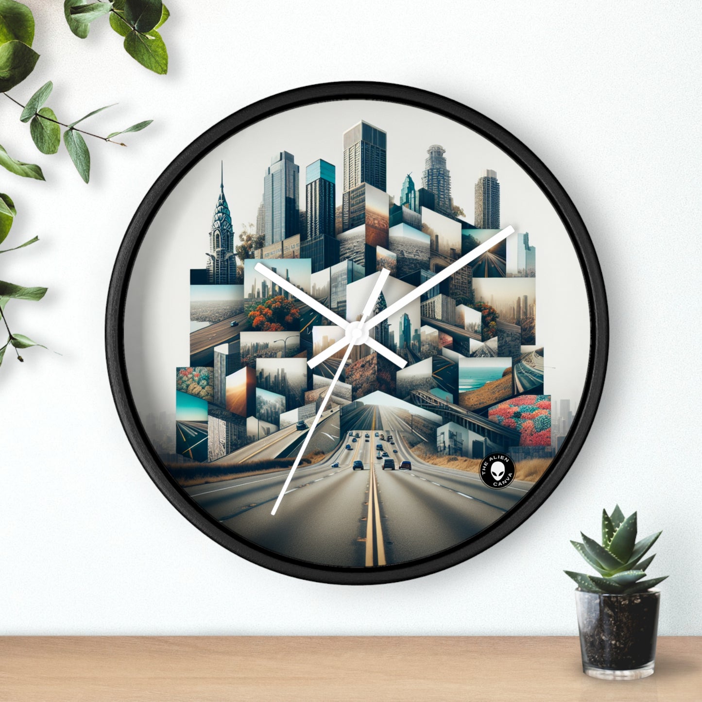 "Bosque Encantado: Un Montaje de Fantasía" - El Fotomontaje del Reloj de Pared Alien