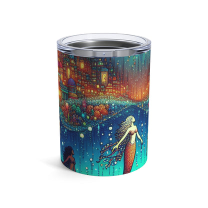 "Ciudad de medusas resplandecientes: un mundo submarino extravagante" - Vaso Alien de 10 oz