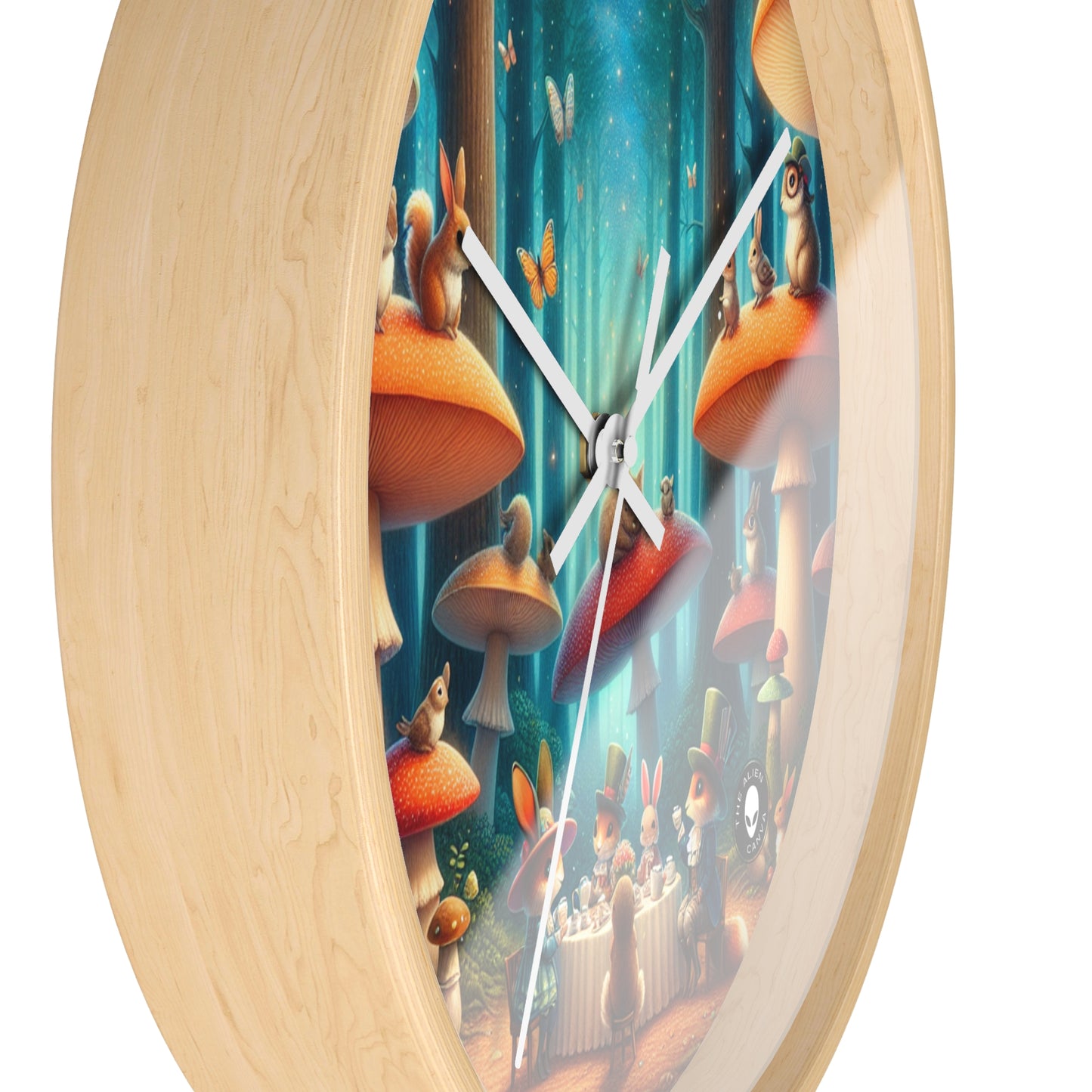 "Mushroom Wonderland: A Magical Tea Party" - The Alien Wall Clock