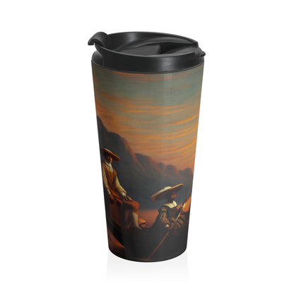 "Golden Twilight in the Italian Gondola" - The Alien Stainless Steel Travel Mug Renaissance Art Style