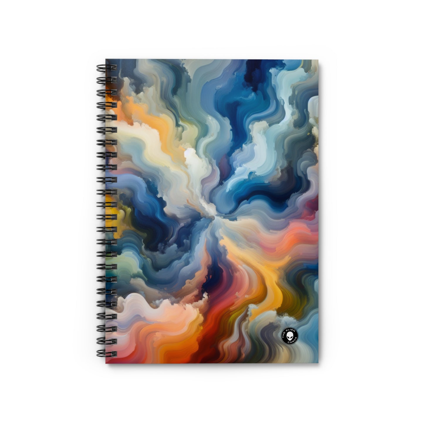 "Sunset Reflections: A Serene Color Field Painting" - The Alien Spiral Notebook (Ruled Line) Color Field Painting