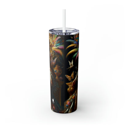 "The Splendor of a Renaissance Queen" - The Alien Maars® Skinny Tumbler with Straw 20oz Rococo