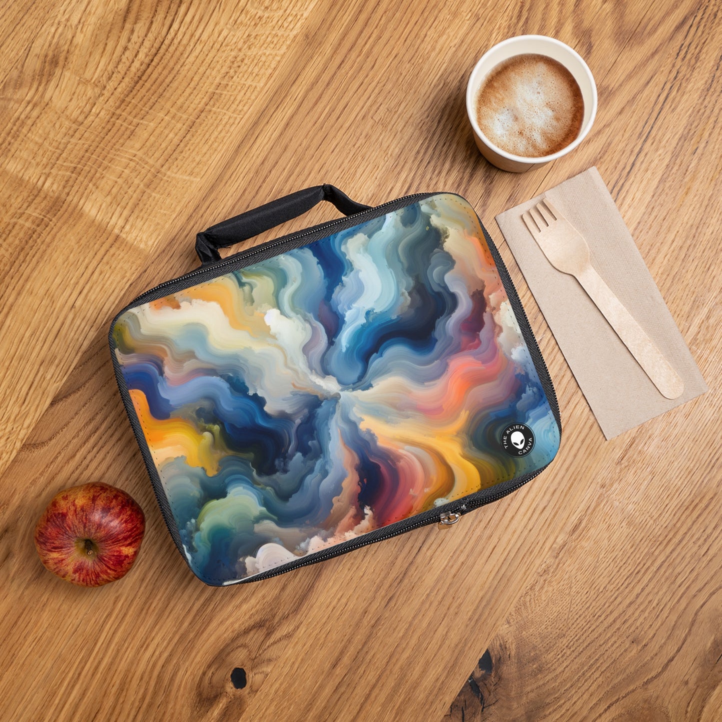 "Sunset Reflections: A Serene Color Field Painting"- The Alien Lunch Bag Color Field Painting