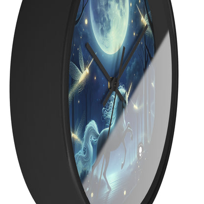 "Enchanted Moonlit Forest" - The Alien Wall Clock