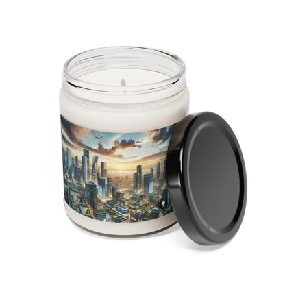 "Future Metropolis: A Neo-Futuristic Urban Utopia" - The Alien Scented Soy Candle 9oz Neo-futurism