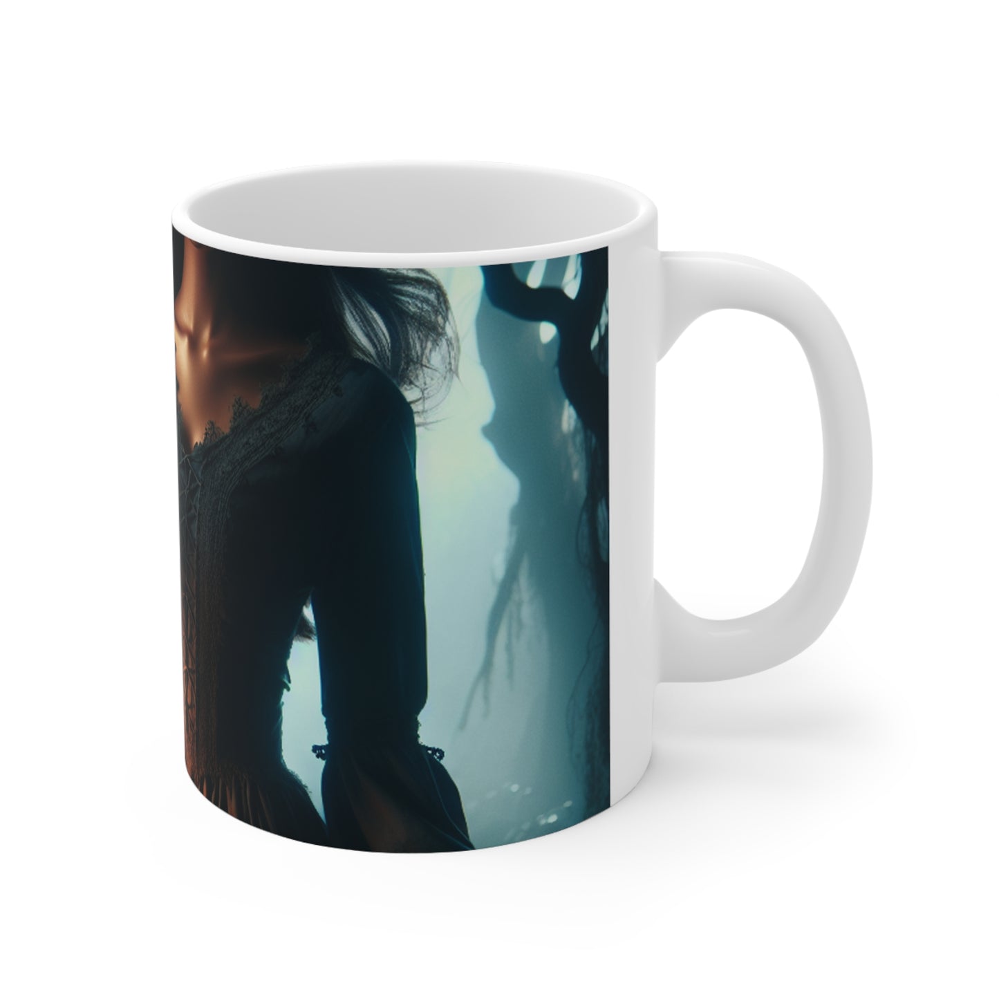 "Ready for Battle in the Twisted Woods" - The Alien Ceramic Mug 11oz Gothic Art Style