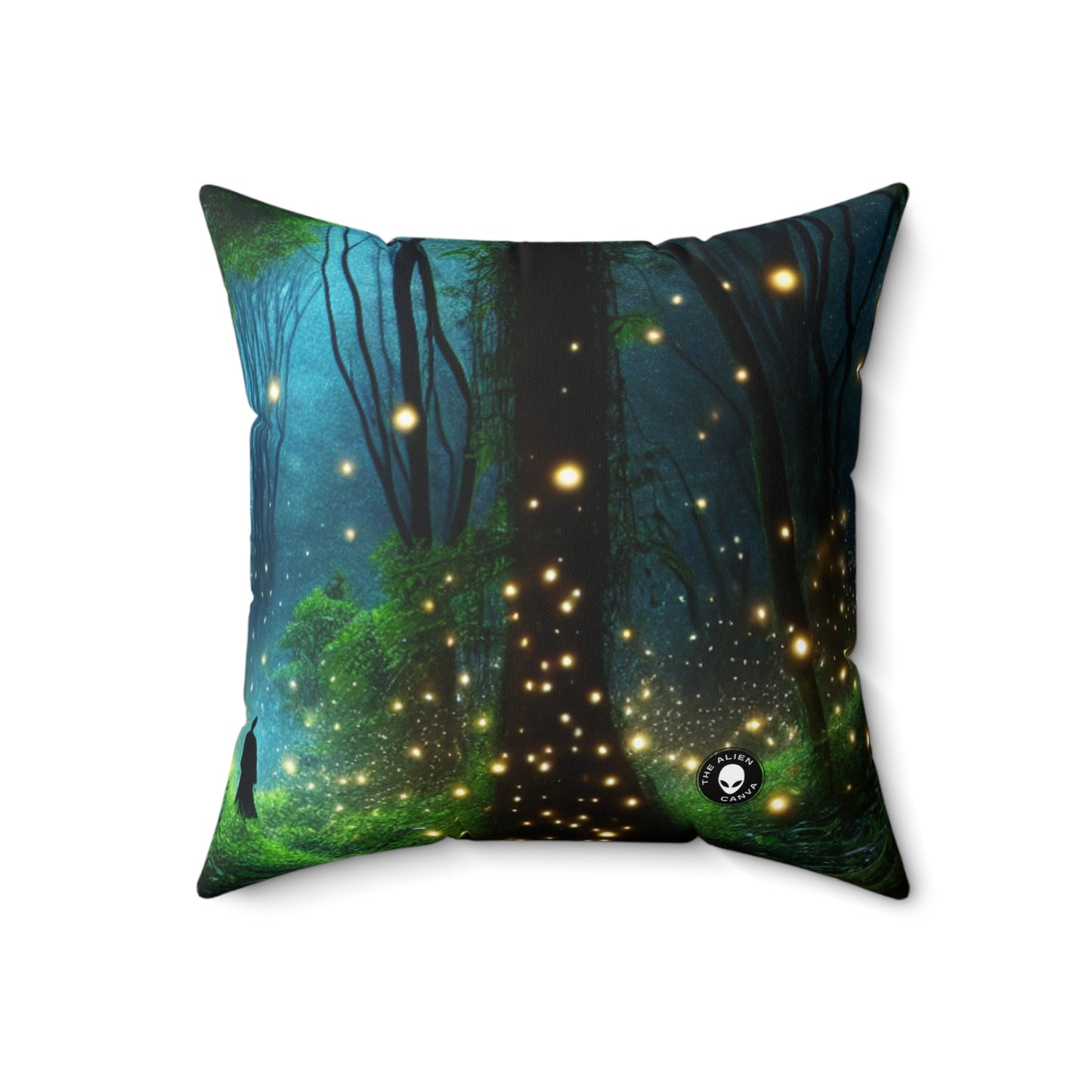 "Enchanted Night"- The Alien Spun Polyester Square Pillow