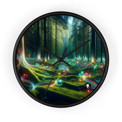 - Crystal-Enchanted Forest: A Tapestry of Light - The Alien Wall Clock