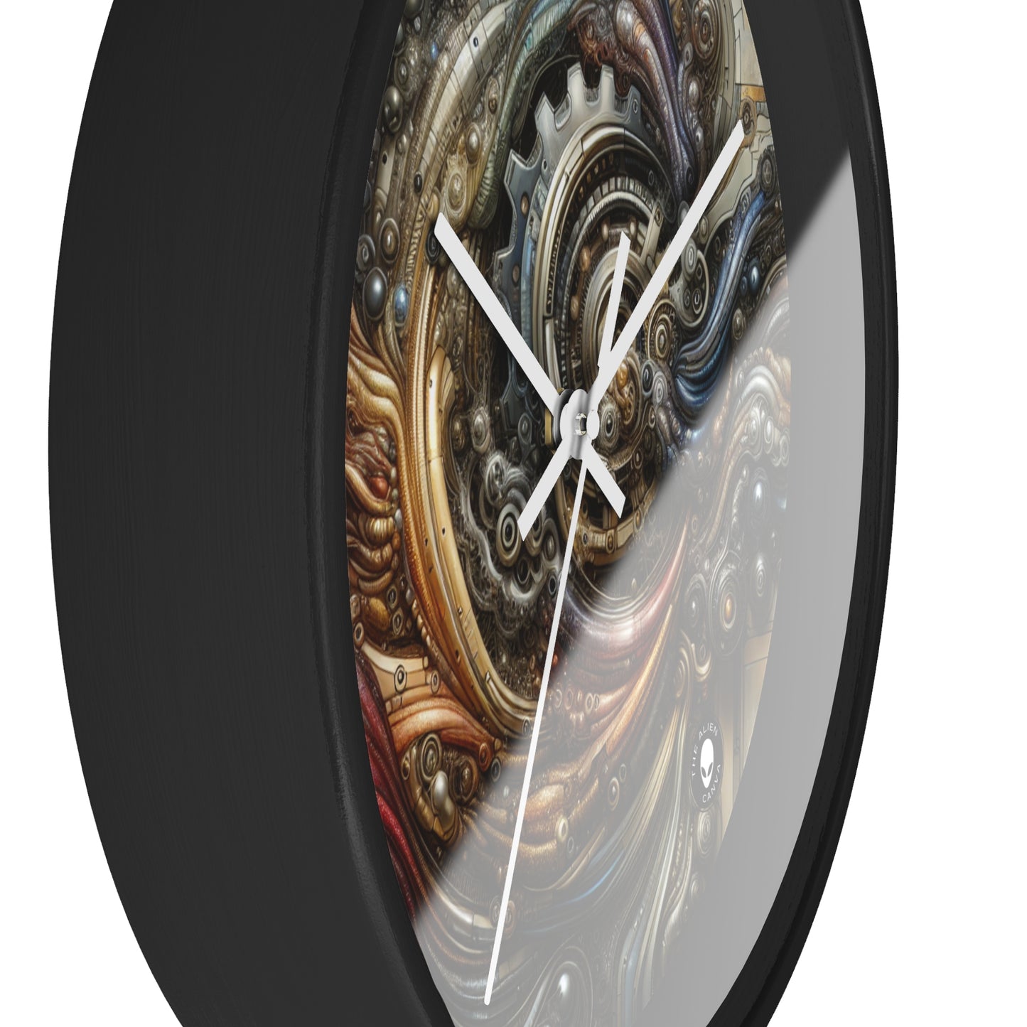 "Bio-Mech Cityscape: Harmonious Fusion" - The Alien Wall Clock Bio-mechanical Art