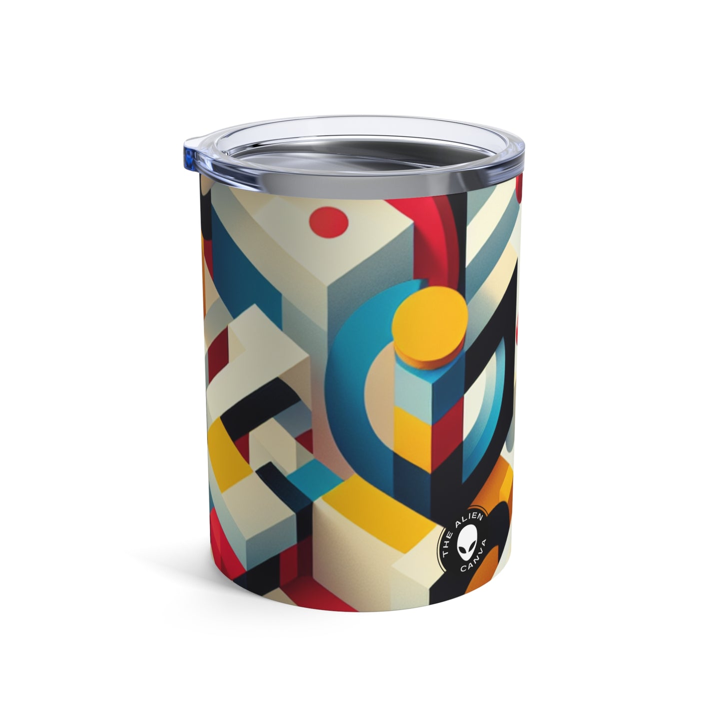 "Équilibre harmonieux : Art abstrait géométrique" - The Alien Tumbler 10oz Abstraction géométrique