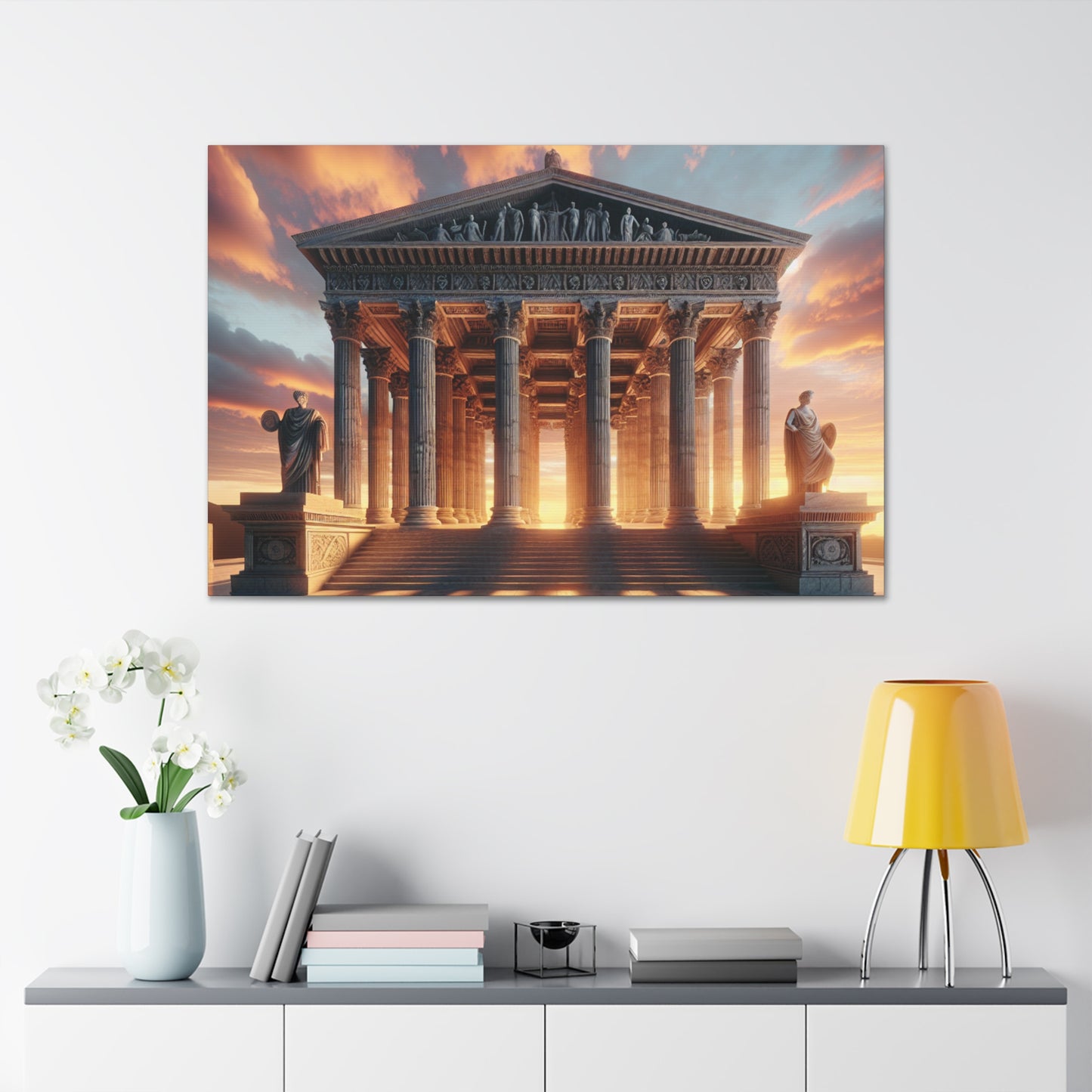 "Warm Glow of the Grecian Temple" - The Alien Canva Neoclassicism Style