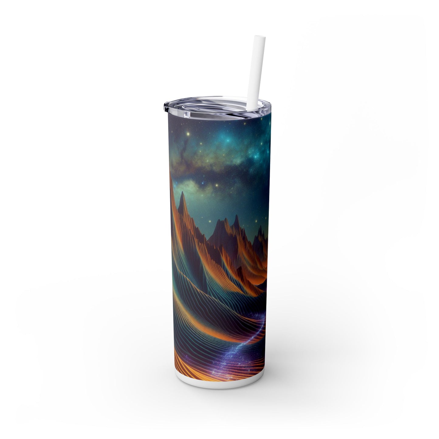 "Starry Sands of Time" - The Alien Maars® Skinny Tumbler with Straw 20oz