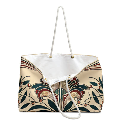 "Golden Glamour : un paysage urbain Art déco dynamique au coucher du soleil" - The Alien Weekender Bag Art Deco