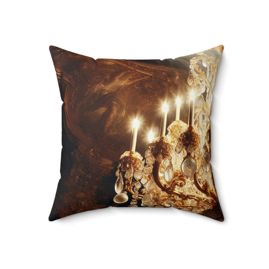 "Heavenly Splendor" - The Alien Spun Polyester Square Pillow Baroque Style
