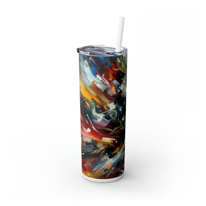 "Dance-Off Fury : Une bataille vibrante d'équipages de rue rivaux" - The Alien Maars® Skinny Tumbler avec paille 20oz Action Art