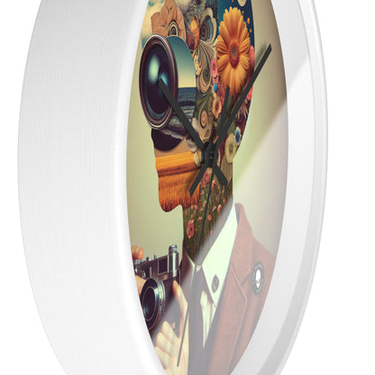 "Nature-Tech Fusion: A Photomontage Exploration" - The Alien Wall Clock Photomontage