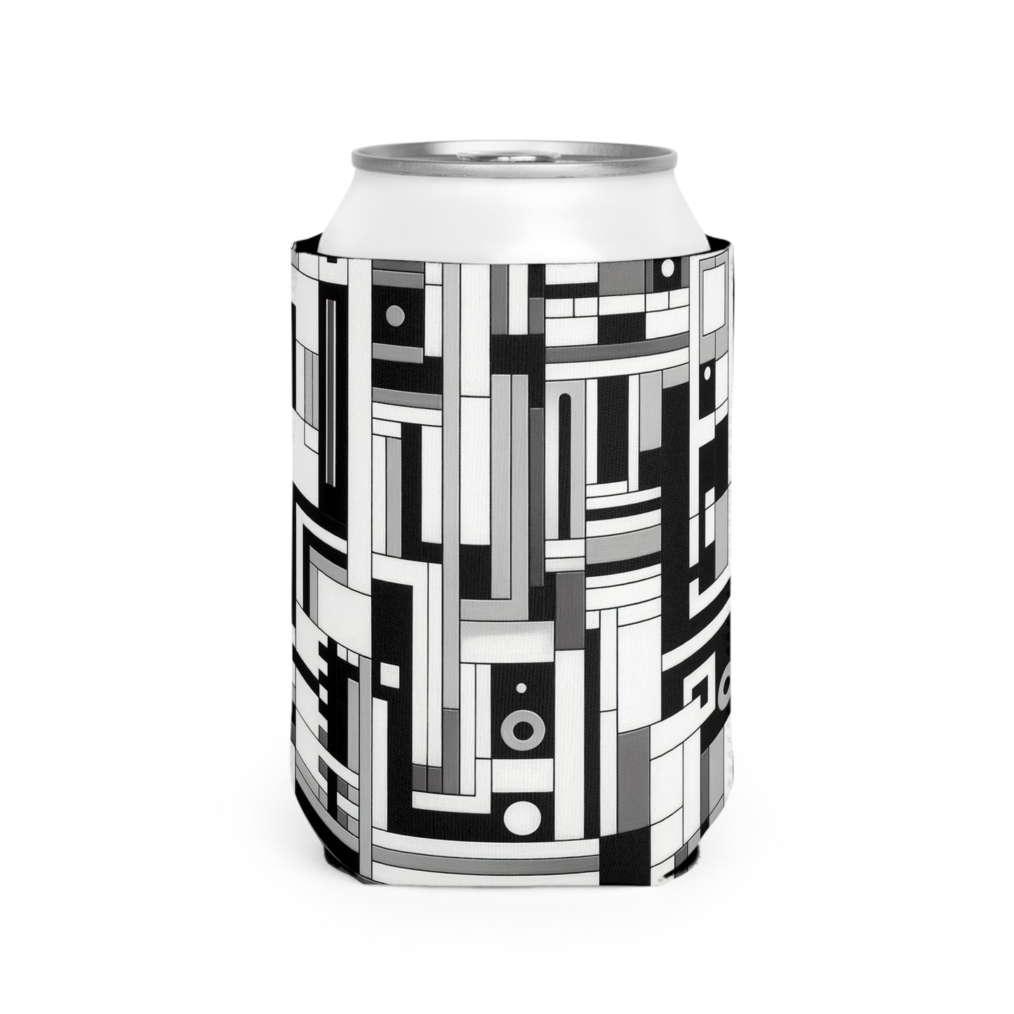 "De Stijl en noir et blanc" - La pochette isotherme Alien Can Style De Stijl