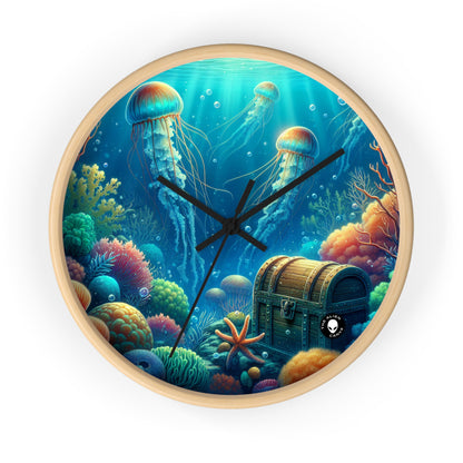 "Beneath the Waves: A Hidden Treasure" - The Alien Wall Clock