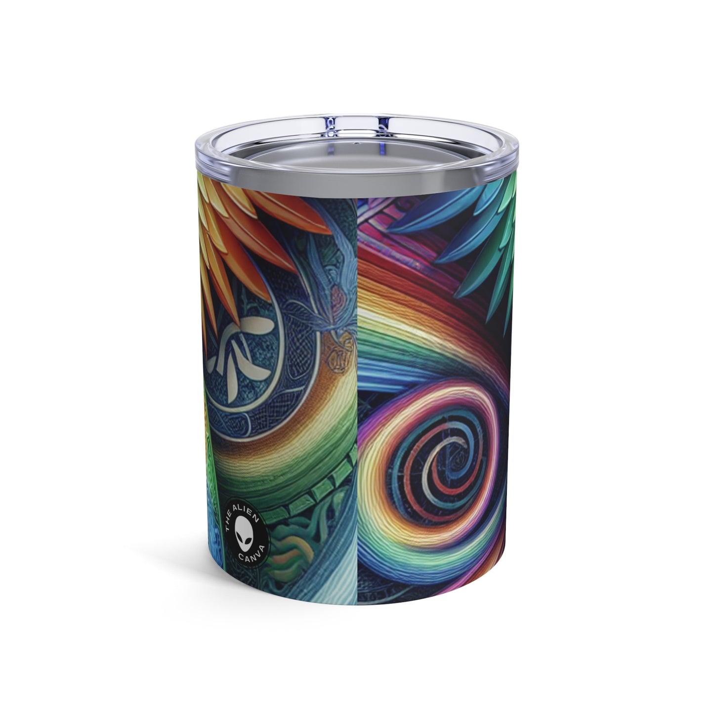 "Lionhearted Warrior Goddess: A Celtic-Inspired Artwork" - The Alien Tumbler 10oz Celtic Art