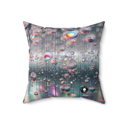 "Ephemeral Embrace: A Timeless Installation"- The Alien Spun Polyester Square Pillow Installation Art