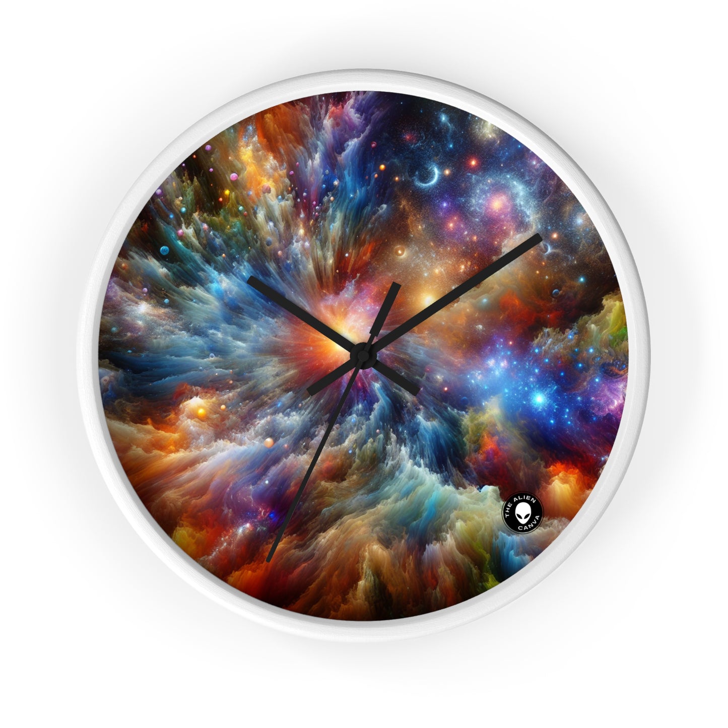 "Galactic Creation: A Kaleidoscope of Cosmic Wonder" - The Alien Wall Clock