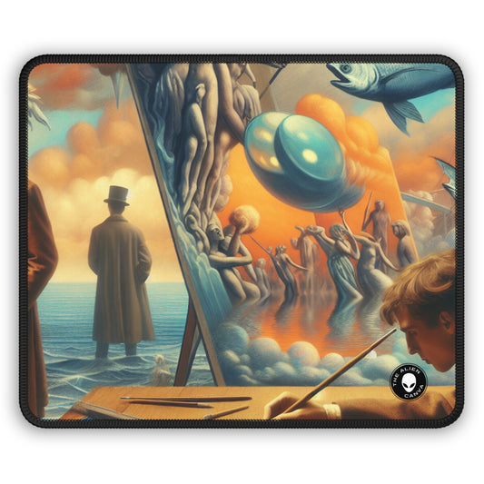 Whimsical Dreams: Defying Gravity in the Celestial Abyss - The Alien Gaming Mouse Pad Surrealism