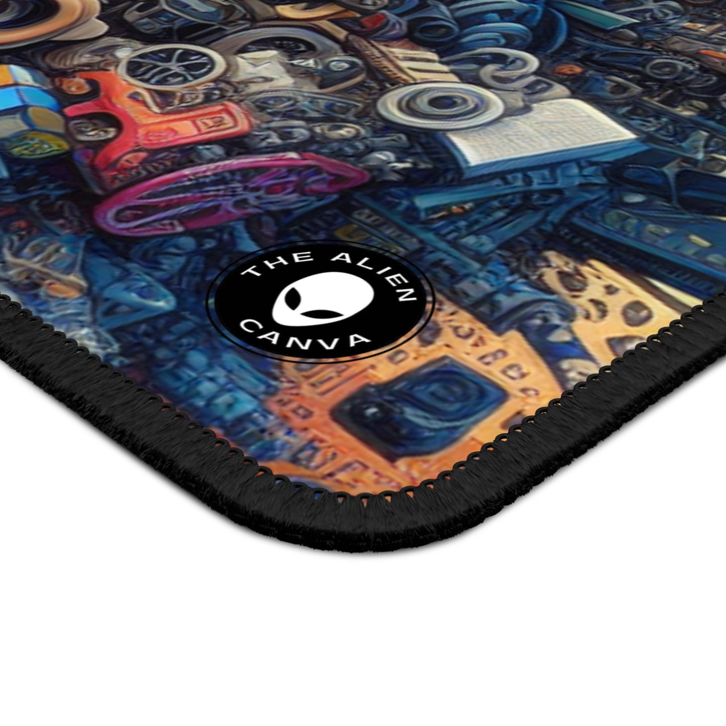 "Nightfall in the Neon City: A Hyper-Realistic Futuristic Metropolis" - The Alien Gaming Mouse Pad Simulationism