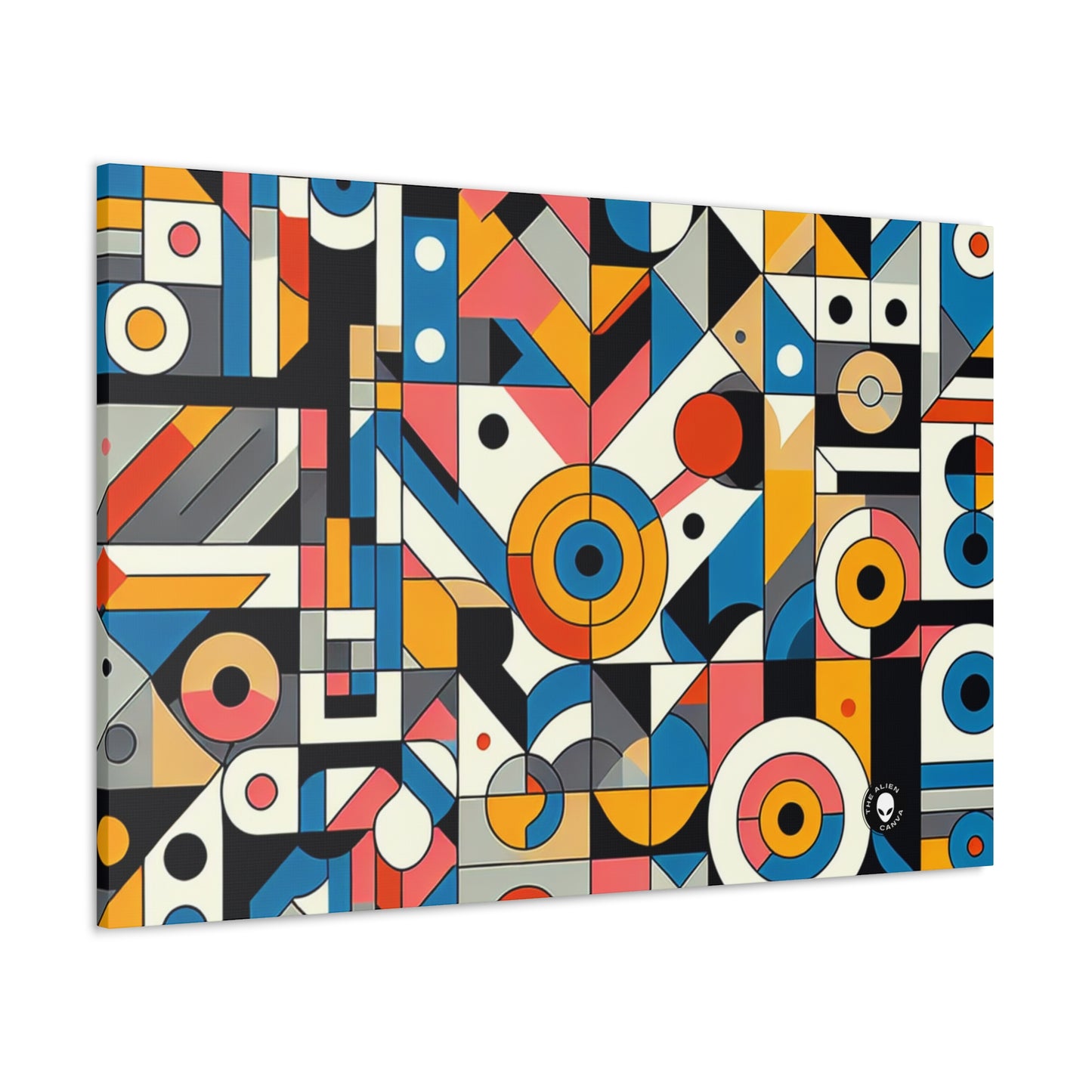 "Cityscape Ignited" - The Alien Canva Geometric Abstraction