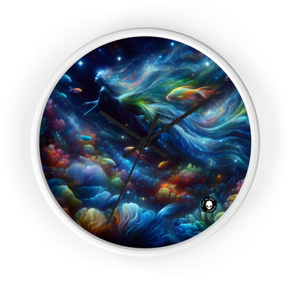 "Enchantment Under the Stars: A Mystical Underwater Journey" - The Alien Wall Clock