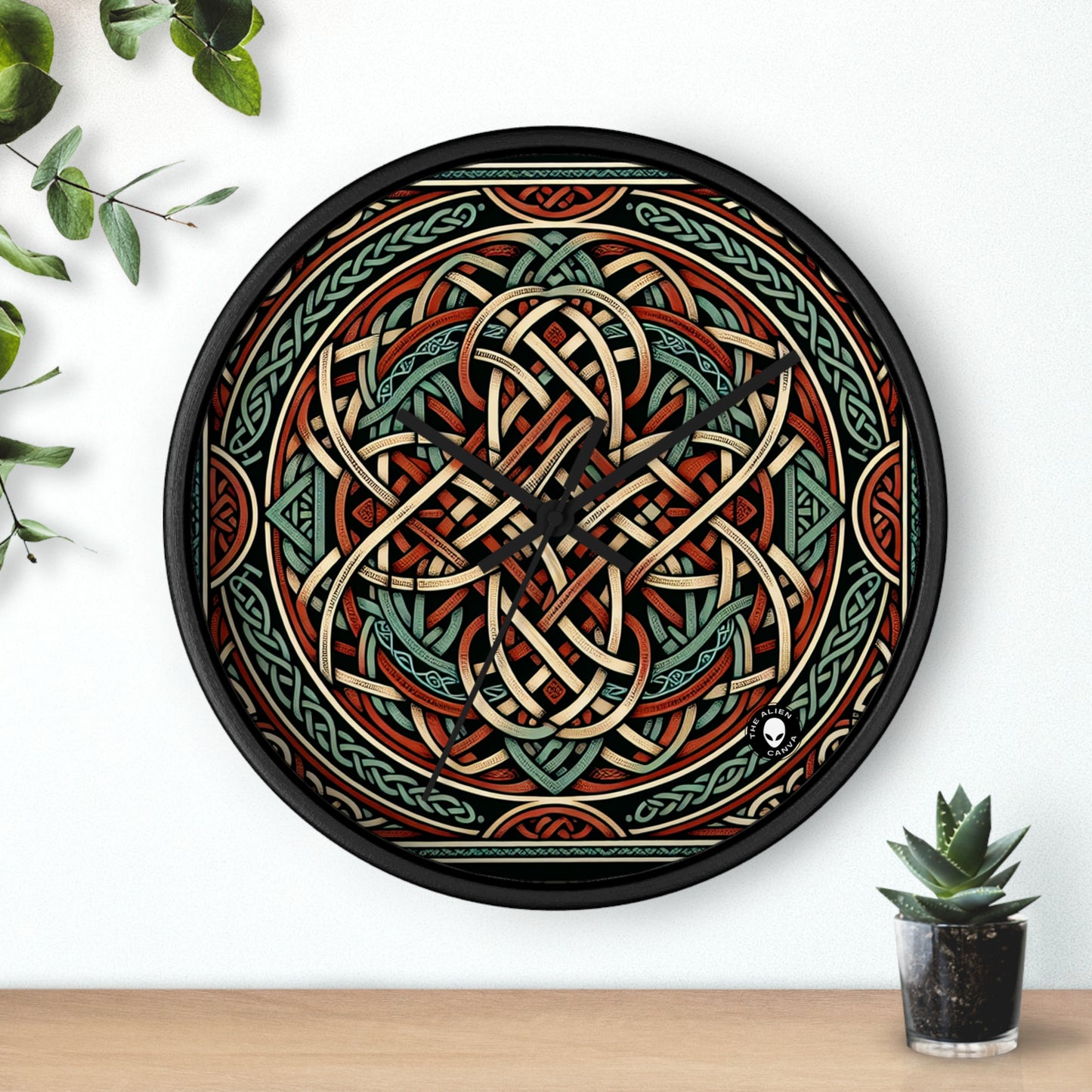 "Majesticiosa visión celta: una fascinante obra de arte inspirada en los acantilados de Moher" - The Alien Wall Clock Celtic Art