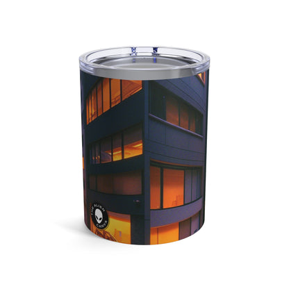 "Melting City: A Surreal Nighttime View" - The Alien Tumbler 10oz