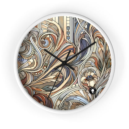 "Nature's Muse: Art Nouveau Woman" - The Alien Wall Clock Art Nouveau