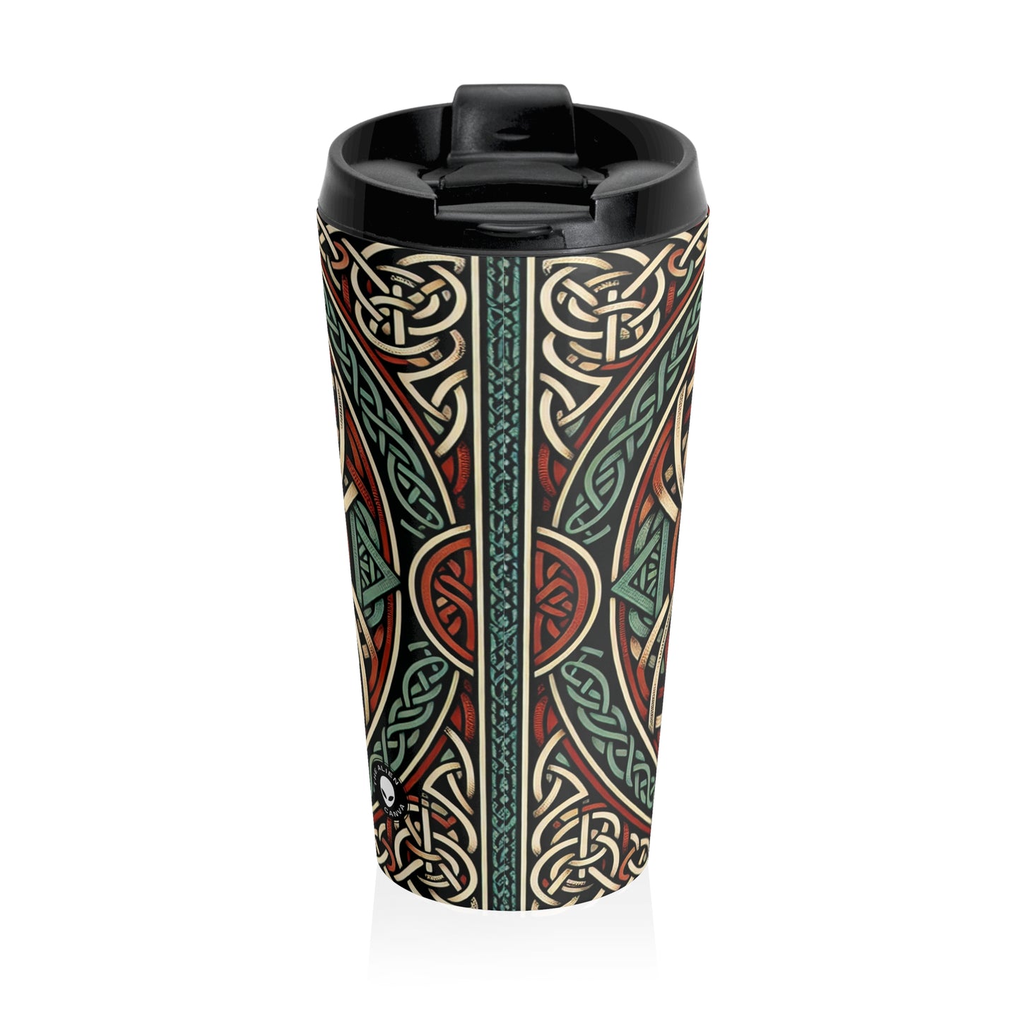 "Majestic Celtic Vision: Una fascinante obra de arte inspirada en los acantilados de Moher" - The Alien Taza de viaje de acero inoxidable Celtic Art