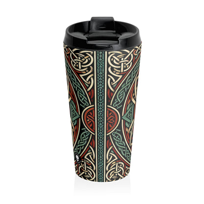 "Majestic Celtic Vision: Una fascinante obra de arte inspirada en los acantilados de Moher" - The Alien Taza de viaje de acero inoxidable Celtic Art