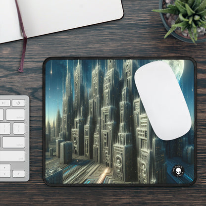 "Nighttime Cityscape Melt" - The Alien Gaming Mouse Pad