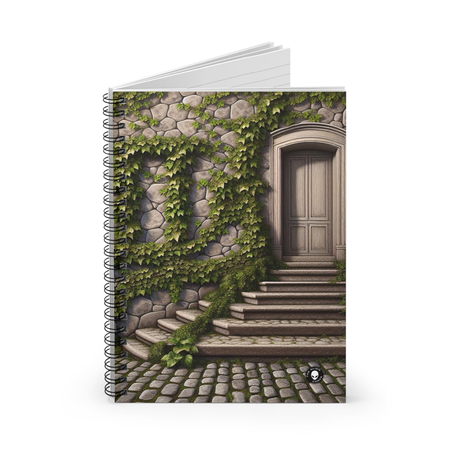 "Trompe-L'oeil Ivy Wall" - The Alien Spiral Notebook (Ruled Line) Trompe-l'oeil