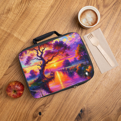 "Boulevards d'illumination : un paysage urbain post-impressionniste vibrant" - The Alien Lunch Bag