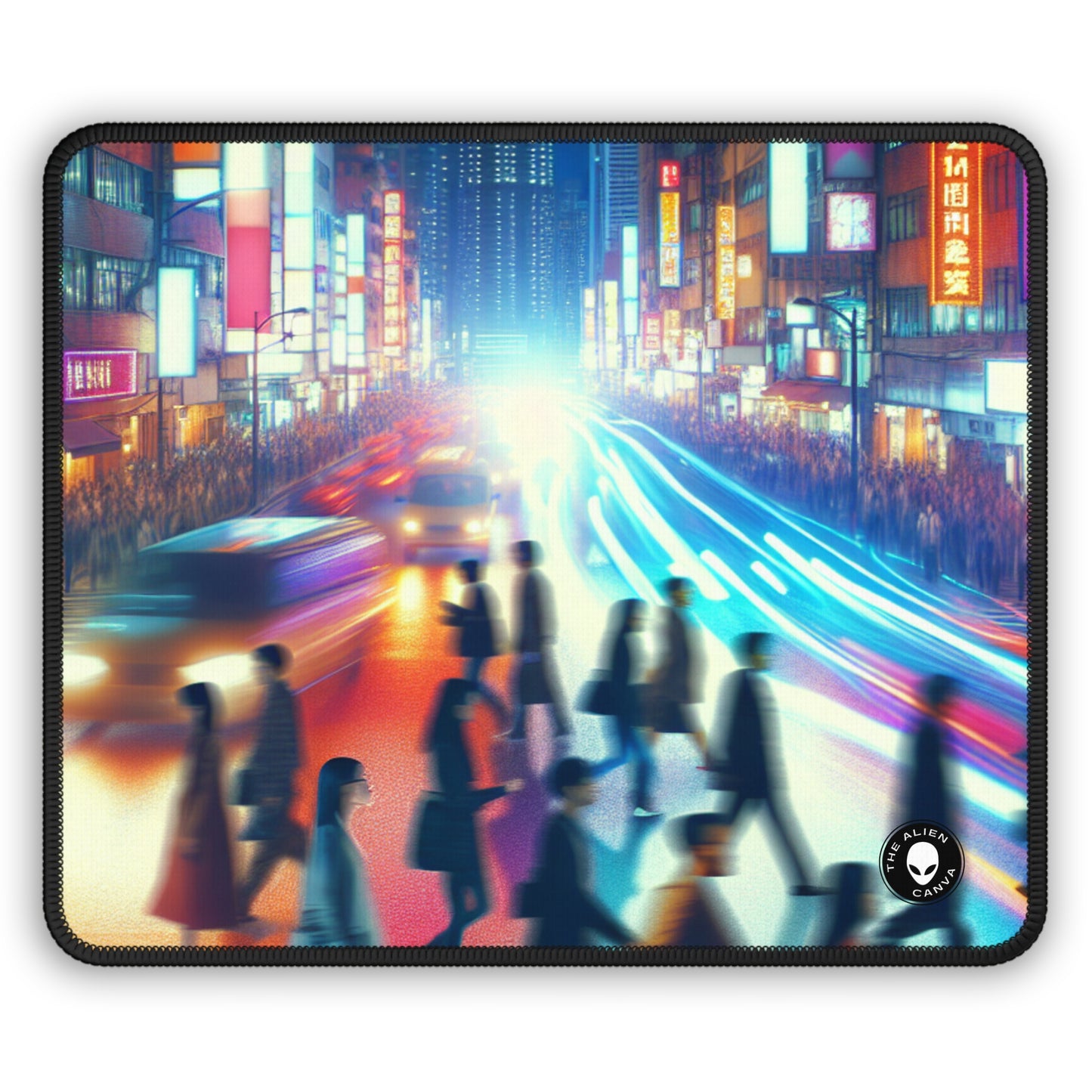 "Neon Night Street" - Le tapis de souris de jeu Alien