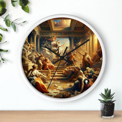 "Modern Renaissance: Leaders of Today" - The Alien Wall Clock Neoclassicism