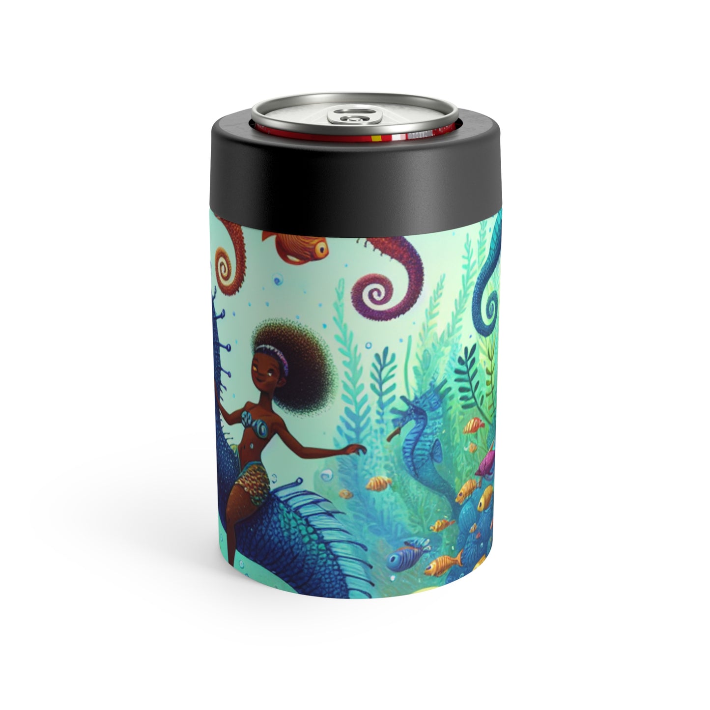 Enchanted Aquatic Realm: Mermaids and Seahorses - The Alien Can Holder