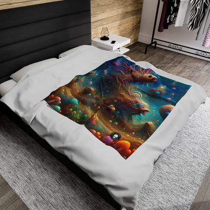 "Enchanting Aquatic Dreamscape" - The Alien Velveteen Plush Blanket