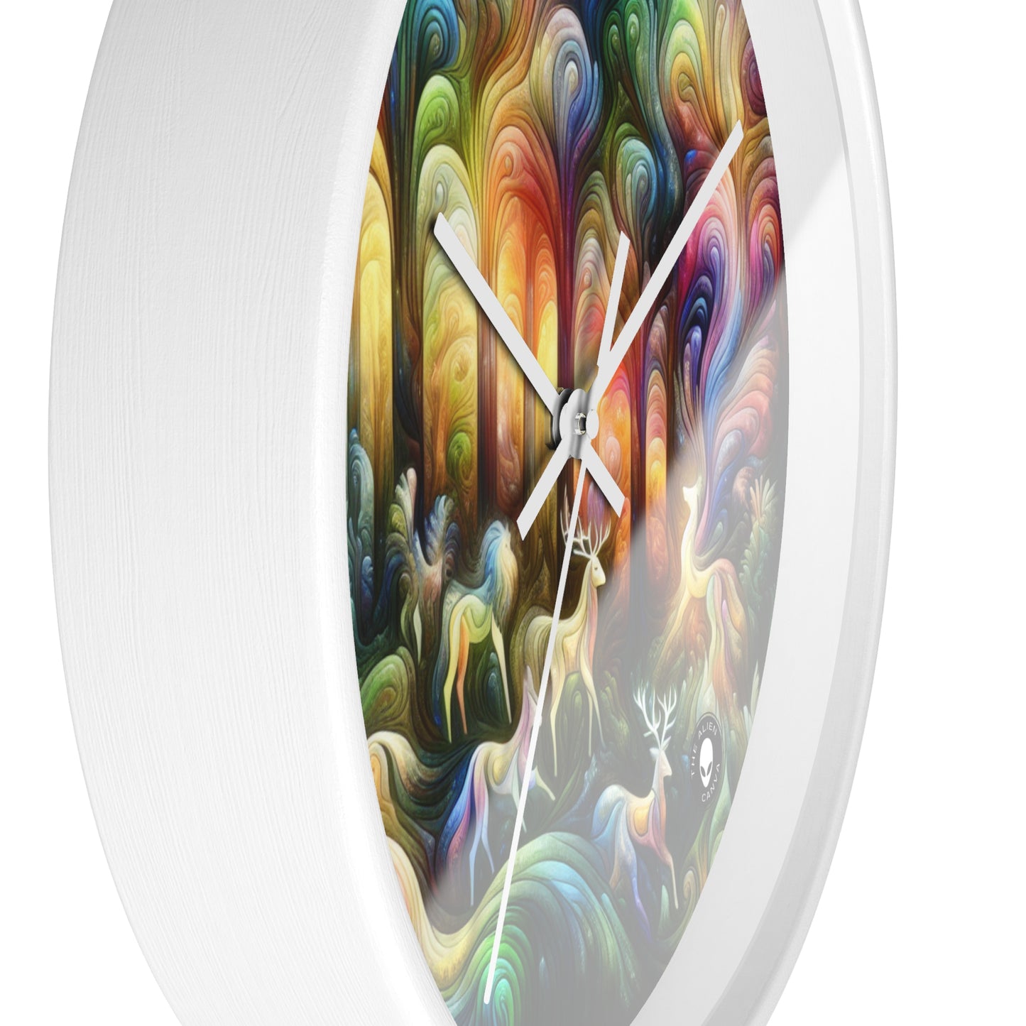 "Ethereal Enchantment: The Mystical Forest" - The Alien Wall Clock