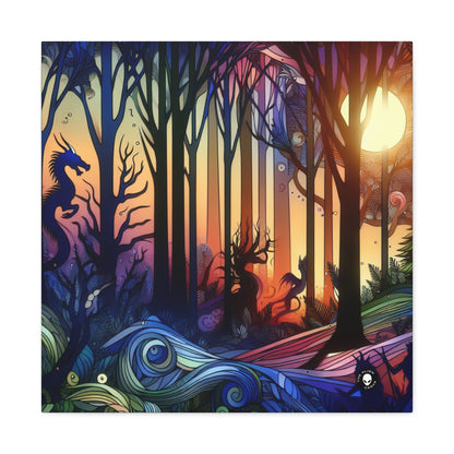 "Mystical Twilight: Creatures in the Forest" - The Alien Canva