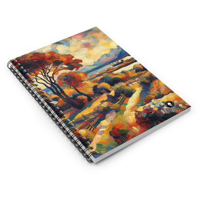 "Nature's Kaleidoscope: A Vivid Fauvism Exploration of the Animal Kingdom" - The Alien Spiral Notebook (Ruled Line) Fauvism