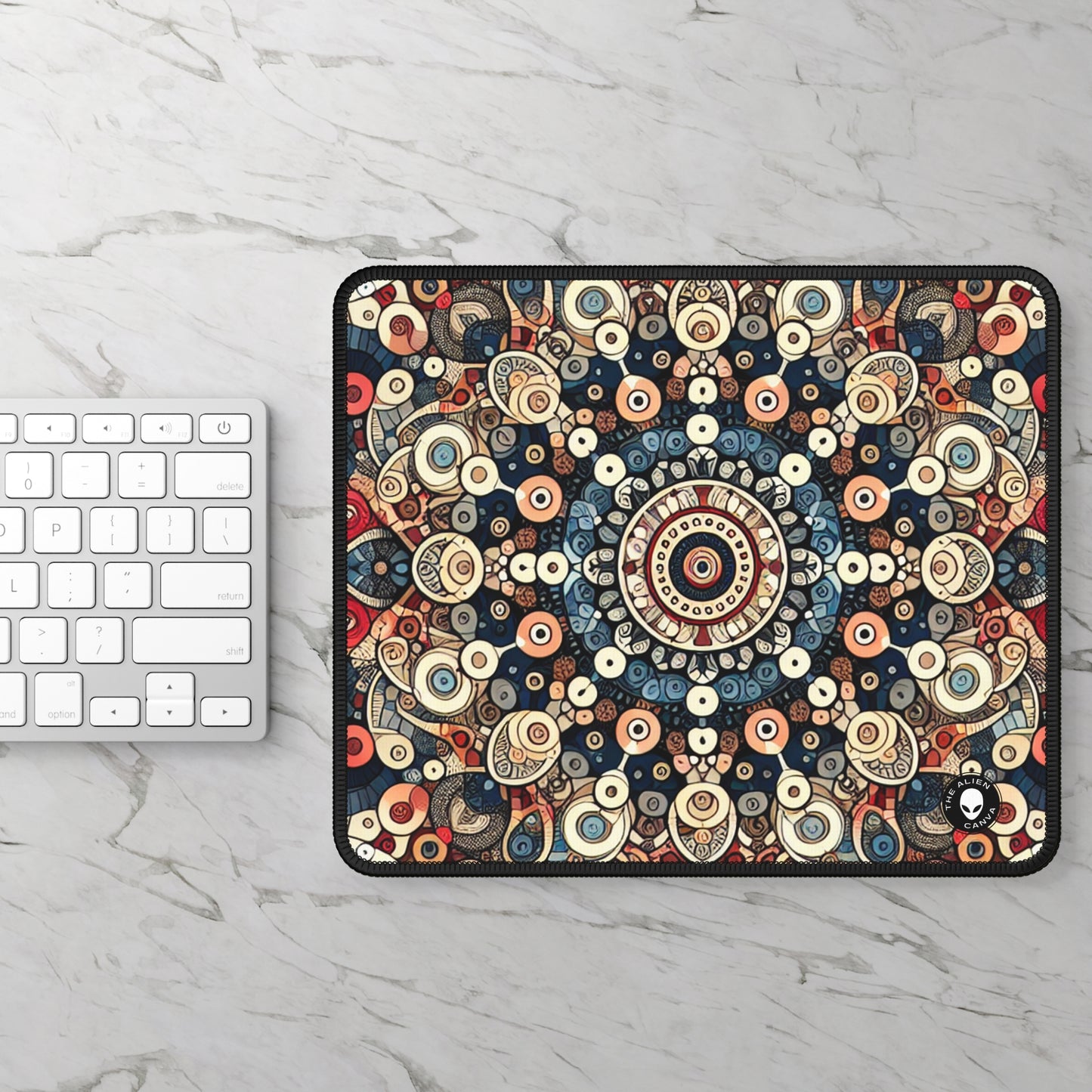 "Nature's Harmony: Floral Mandala Art" - The Alien Gaming Mouse Pad Pattern Art