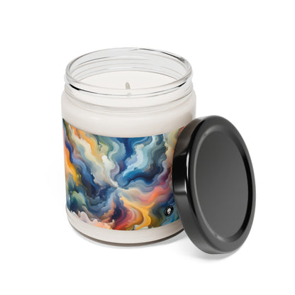 "Sunset Reflections: A Serene Color Field Painting" - The Alien Scented Soy Candle 9oz Color Field Painting