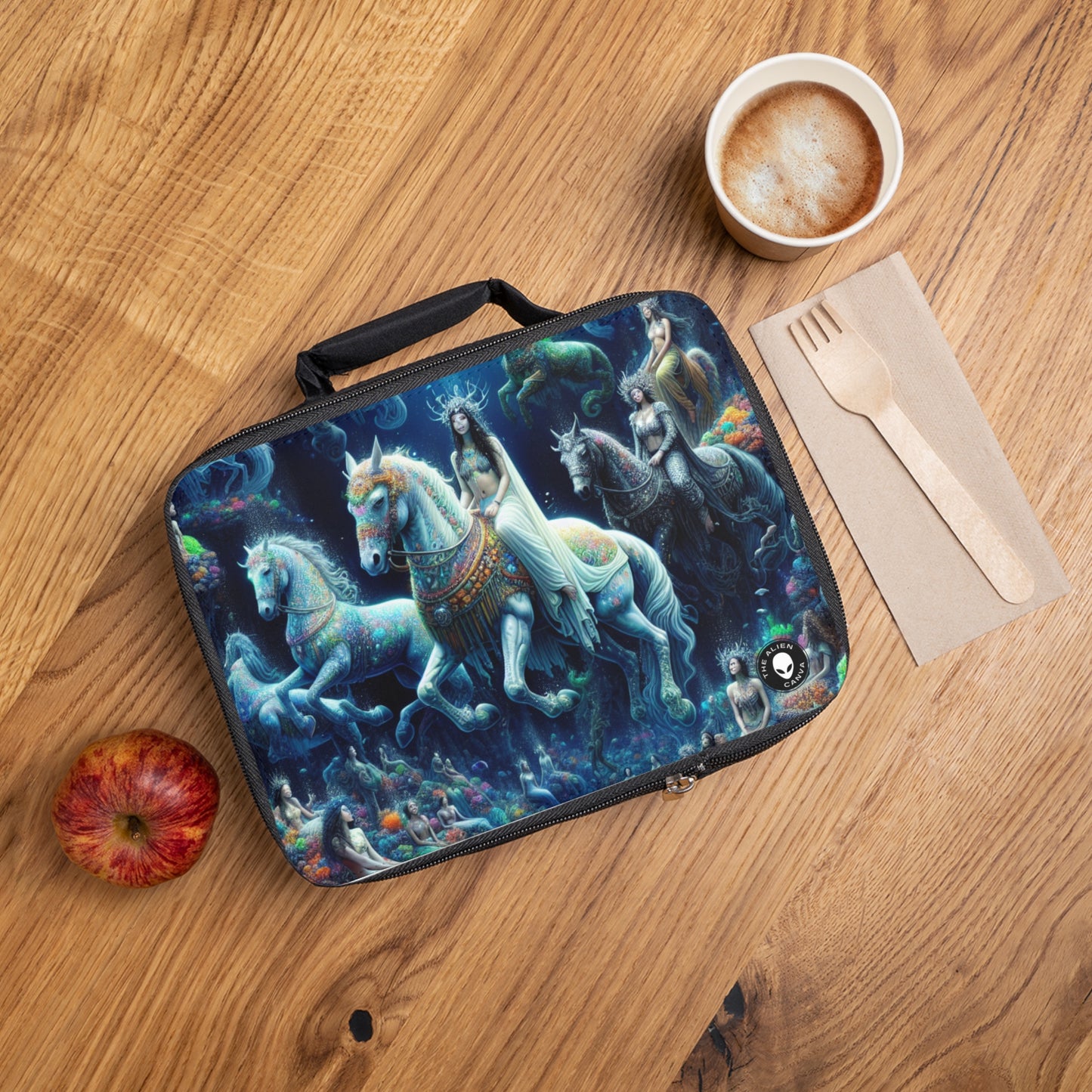 "Enchanted Underwater Realm: Mermaids and Seahorses"- The Alien Lunch Bag