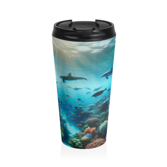 "Underwater Symphony" - The Alien Stainless Steel Travel Mug